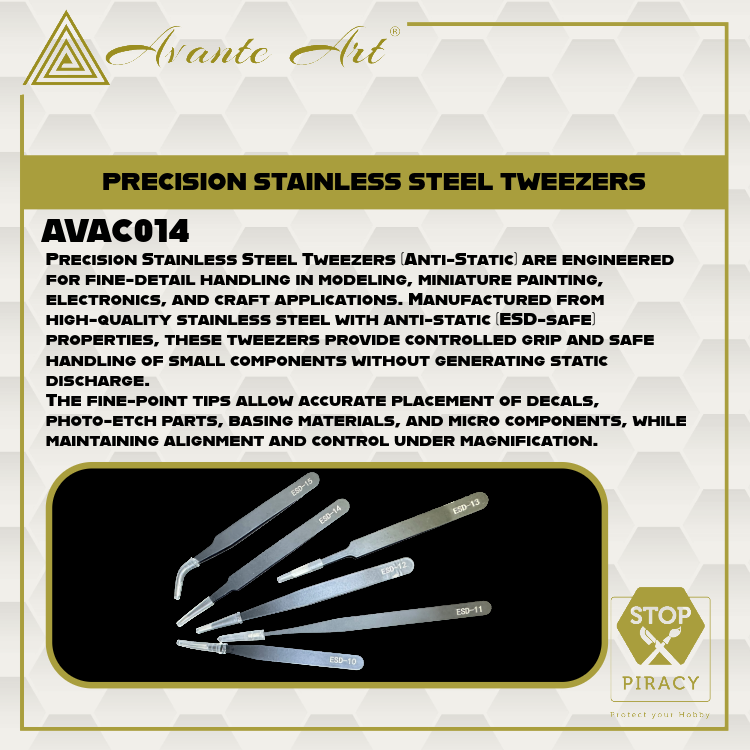 PRECISION STAINLESS STEEL TWEEZERS