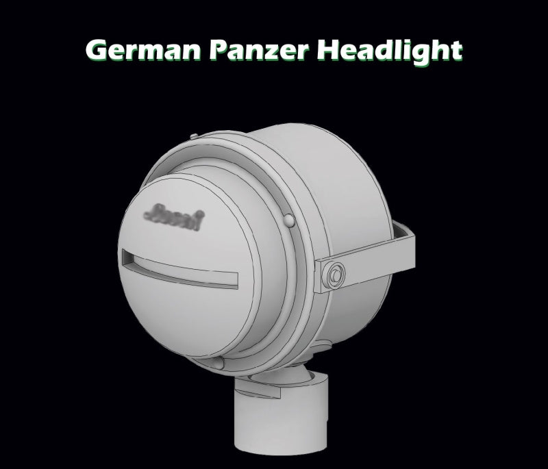 German Panzer Headlight WW II x 3