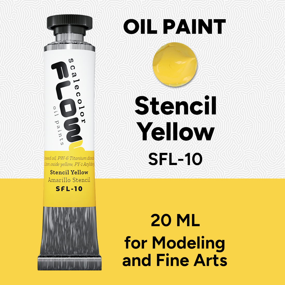 STENCIL YELLOW 20ML TUBE