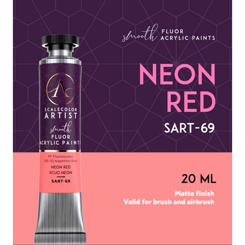 Neon Red Acrylic Paint