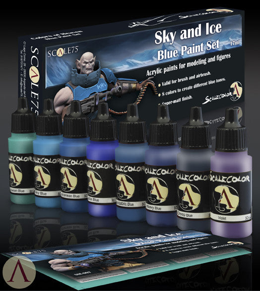 SKY AND ICE BLUE PAINT SET