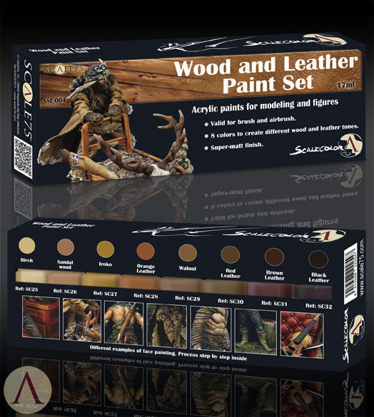 WOOD AND LEATHER PAINT SET