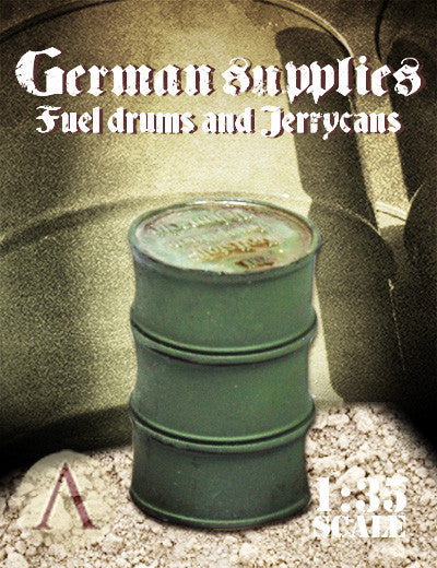 GERMAN SUPPLIES - FUEL DRUMS AND JERRY CANS