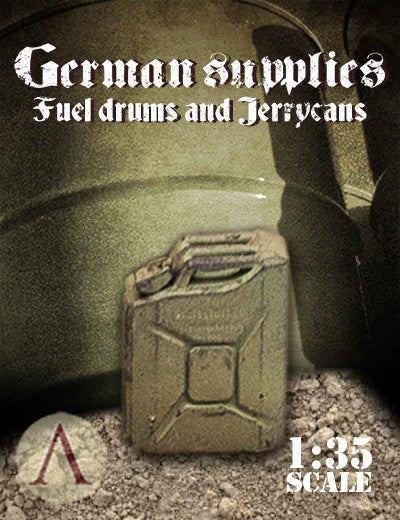 GERMAN SUPPLIES - FUEL DRUMS AND JERRY CANS