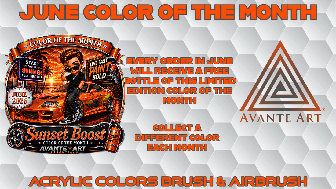 June's Exclusive Color Of the Month - SUNSET BOOST  "Boost Every Brushstroke."