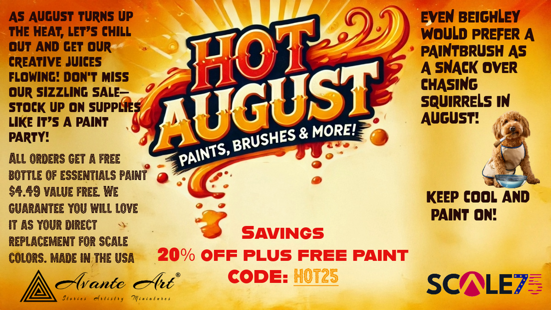 Save 20% when you order now, plus receive a free bottle of paint with every order.