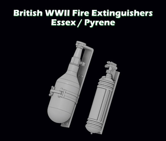 British WW II fire extinguishers Essex / Pyrene