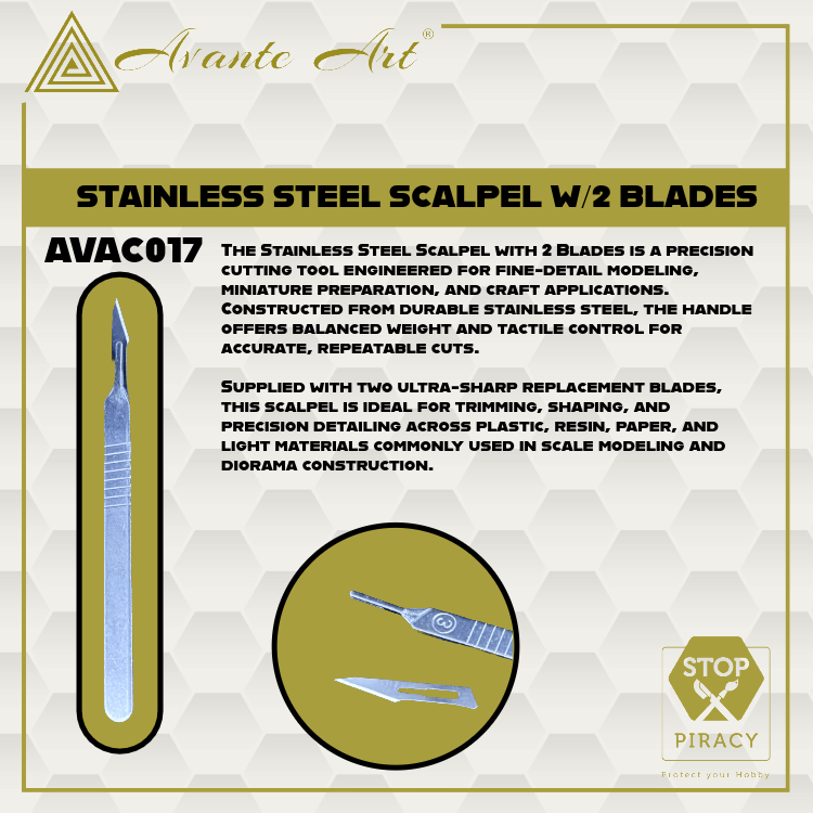 STAINLESS STEEL SCALPAL W/2 BLADES