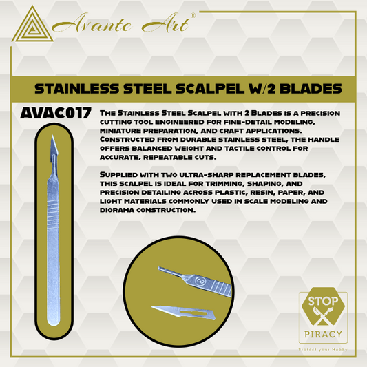 STAINLESS STEEL SCALPAL W/2 BLADES