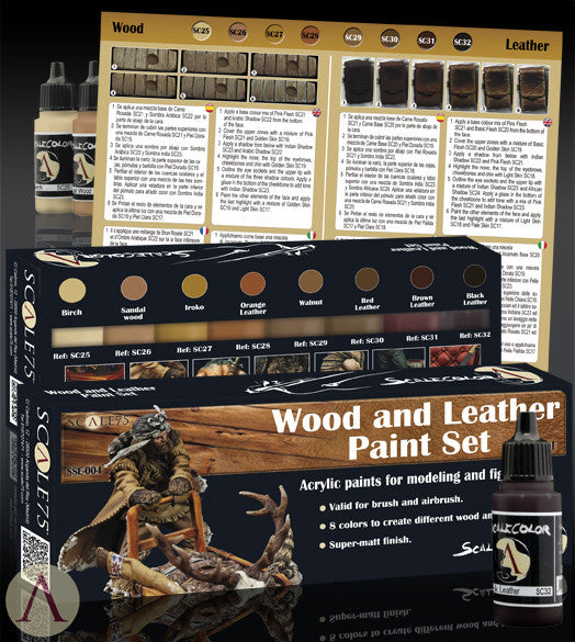 WOOD AND LEATHER PAINT SET