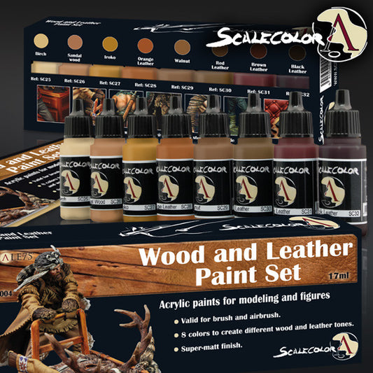 WOOD AND LEATHER PAINT SET