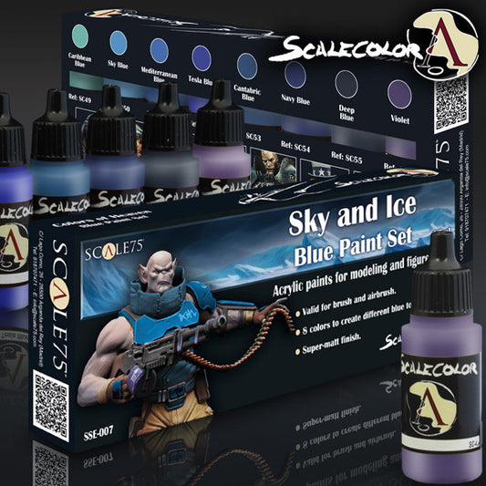 SKY AND ICE BLUE PAINT SET
