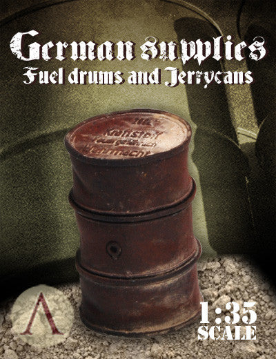 GERMAN SUPPLIES - FUEL DRUMS AND JERRY CANS